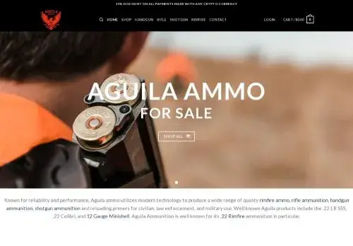 Aguilaammostore.com Screenshot