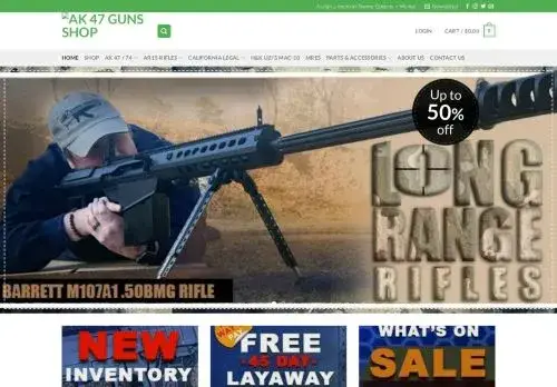 Ak47gunsshop.com Screenshot
