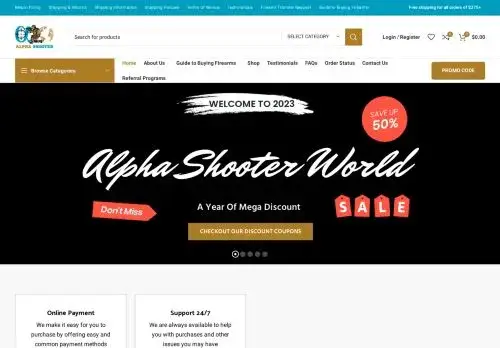 Alphashooterworld.com Screenshot