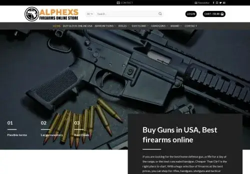Alphexsfirearms.com Screenshot