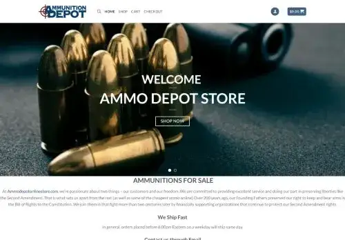 Ammodepotonlinestore.com Screenshot