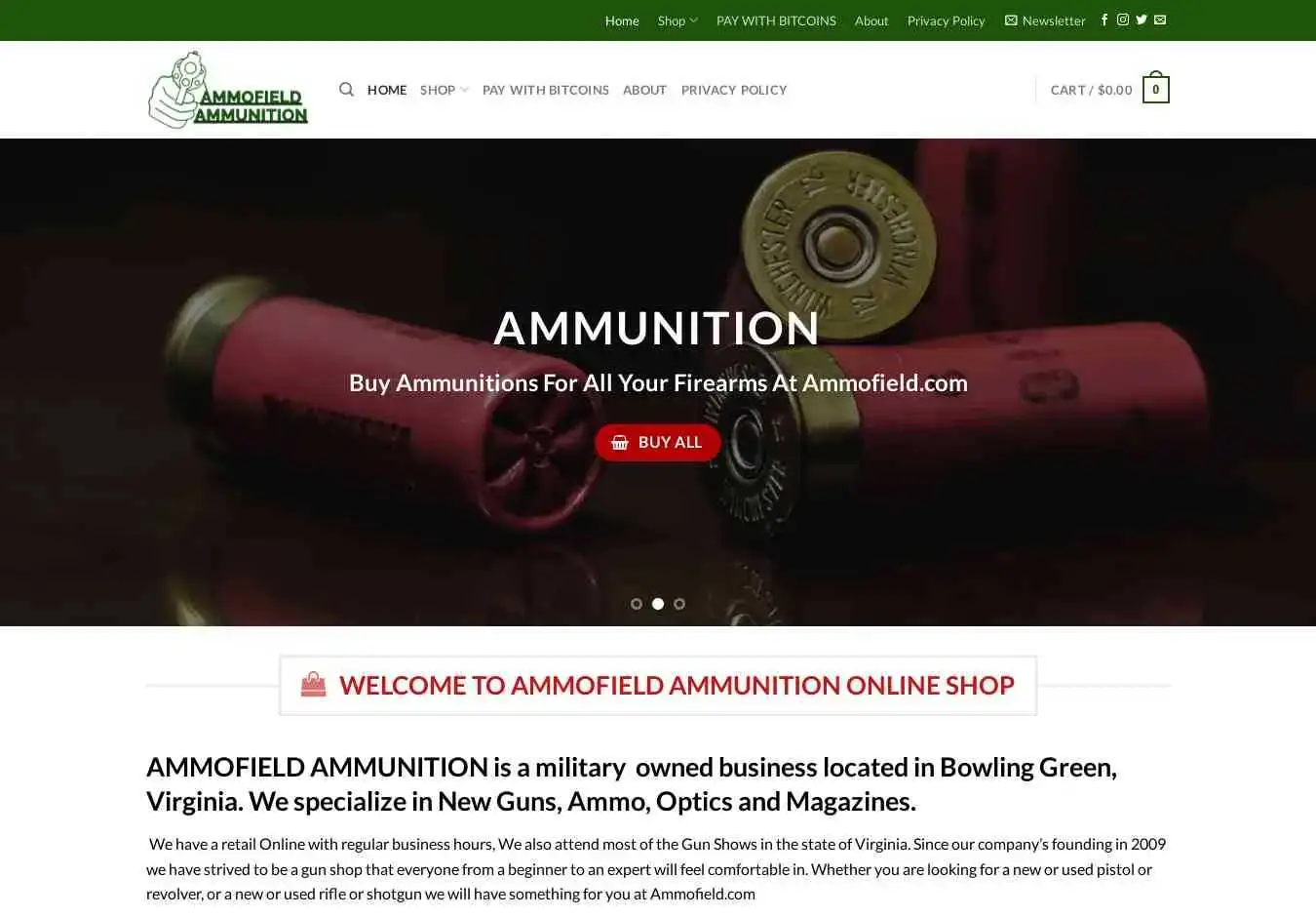 Ammofield.com Screenshot