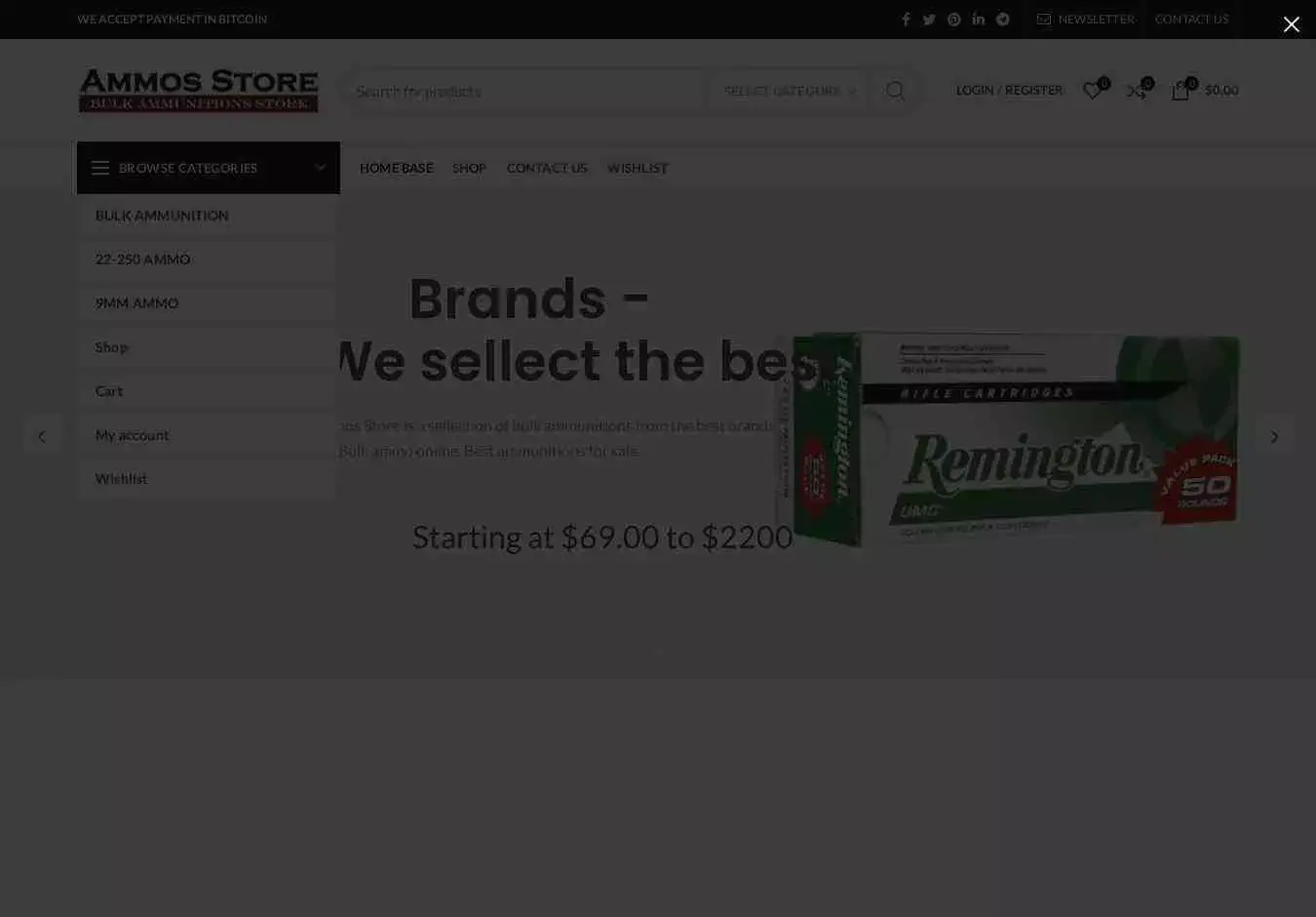 Ammosstore.com Screenshot