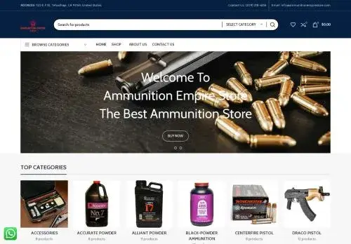 Ammunitionempirestore.com Screenshot