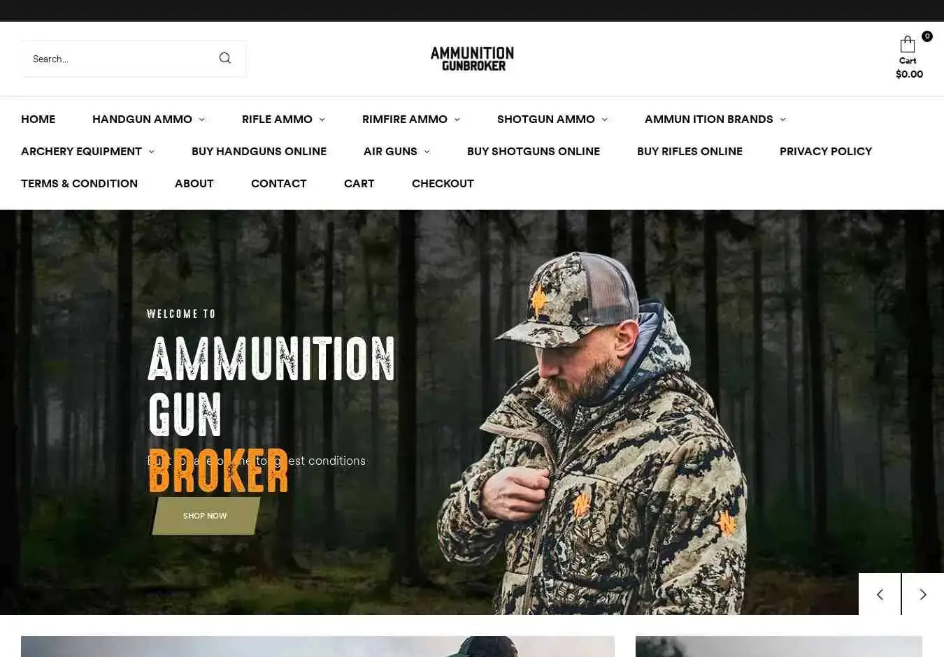 Ammunitiongunbroker.com Screenshot