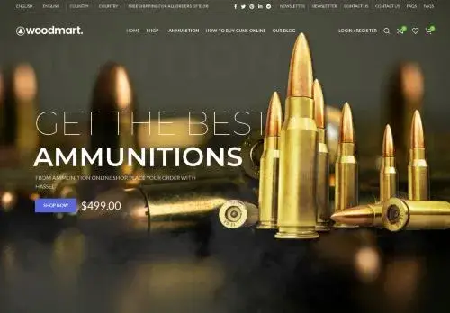 Ammunitiononlineshop.com Screenshot