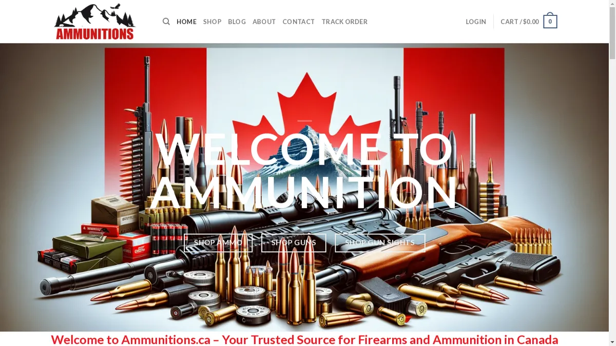 Ammunitions.ca Screenshot