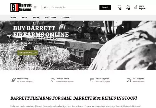 Barrettfirearm.com Screenshot