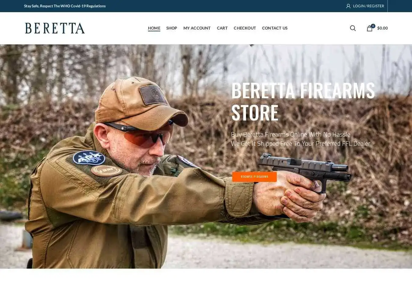 Berettafirearms.com Screenshot