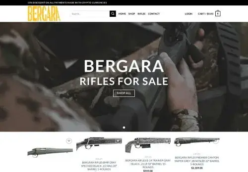 Bergararifleswarehouse.com Screenshot