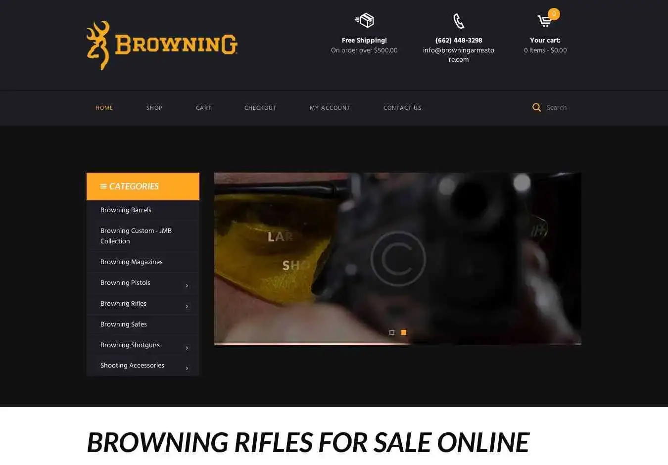 Browningarmsstore.com Screenshot