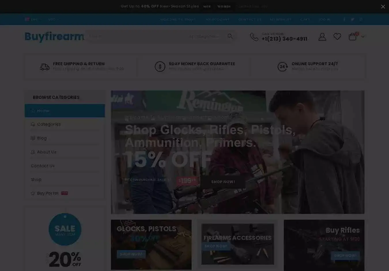 Buyfirearmsandammo.com Screenshot