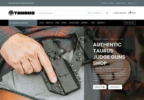 Buytaurusfirearms.com Screenshot