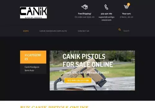 Canikgunstore.com Screenshot