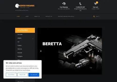 Centerfirefirearms.org Screenshot