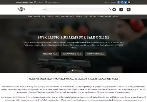 Classicfirearmsshop.com Screenshot