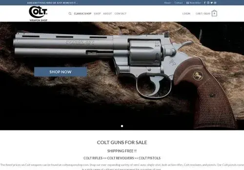 Coltweaponshop.com Screenshot