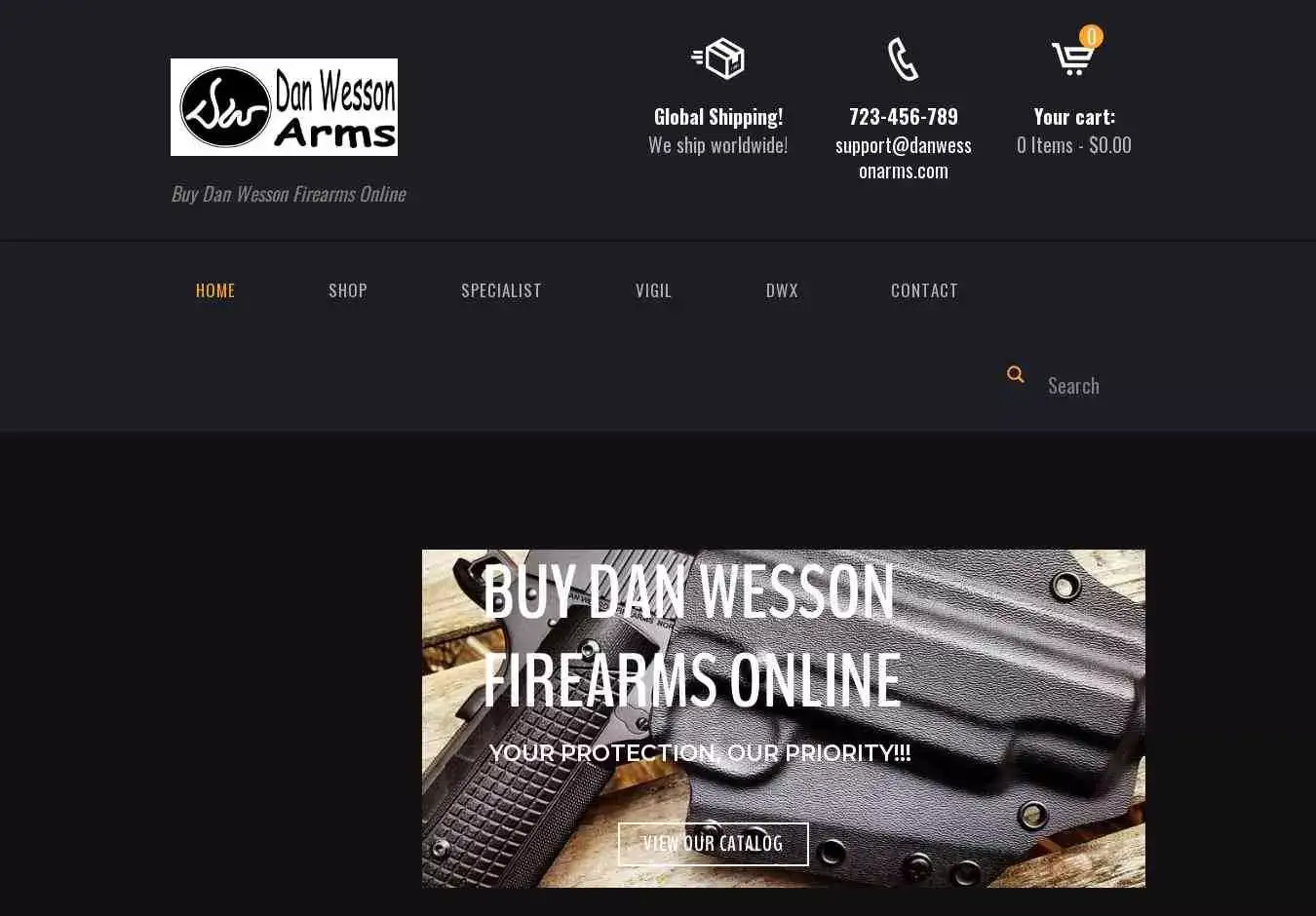 Danwessonarms.com Screenshot