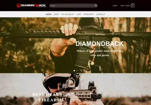 Diamondbackarmstore.com Screenshot