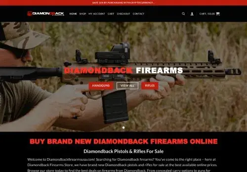 Diamondbackfirearmsusa.com Screenshot