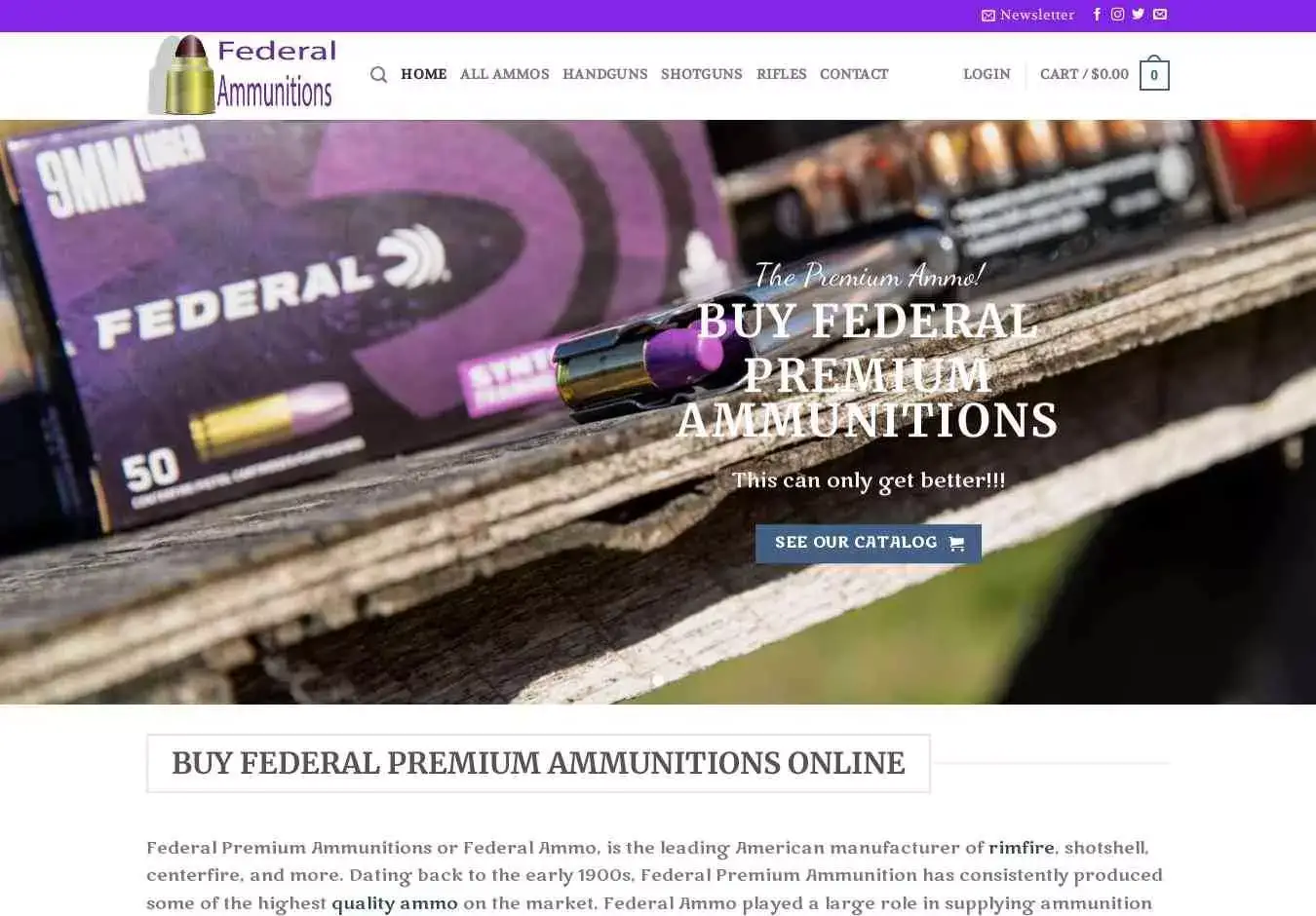 Federalammunitions.com Screenshot