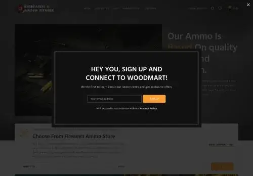 Firearmammostore.com Screenshot