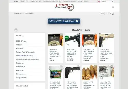 Firearmandammunition.com Screenshot