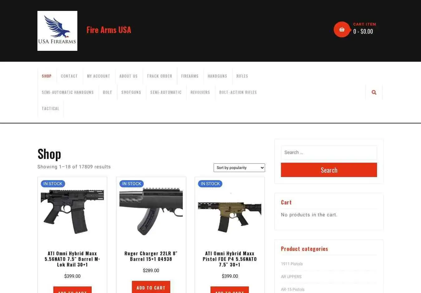 Firearms-us.com Screenshot
