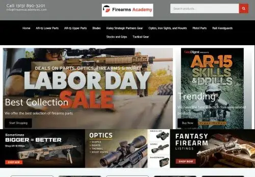 Firearmsacademyinc.com Screenshot