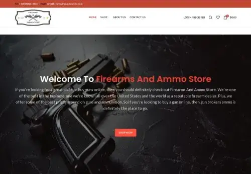 Firearmsandammostore.com Screenshot