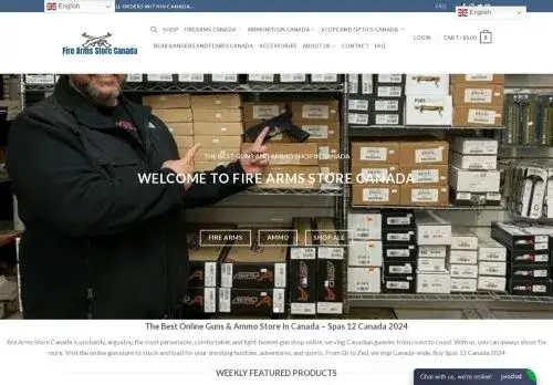 Firearmsstorecanada.com Screenshot