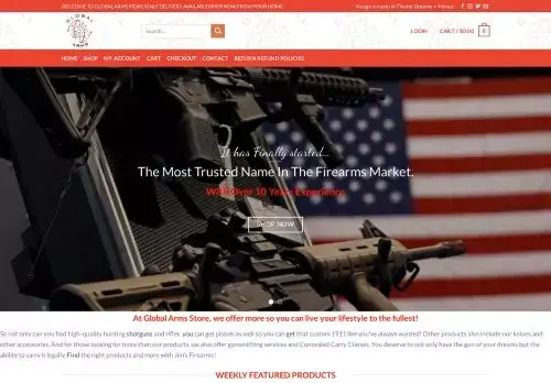 Globalarmsstore.com Screenshot