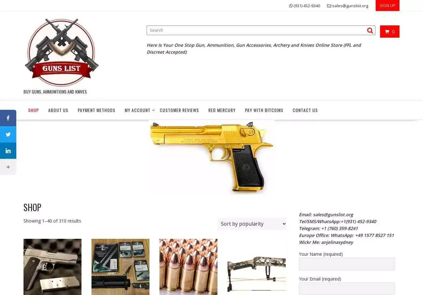 Gunslist.org Screenshot
