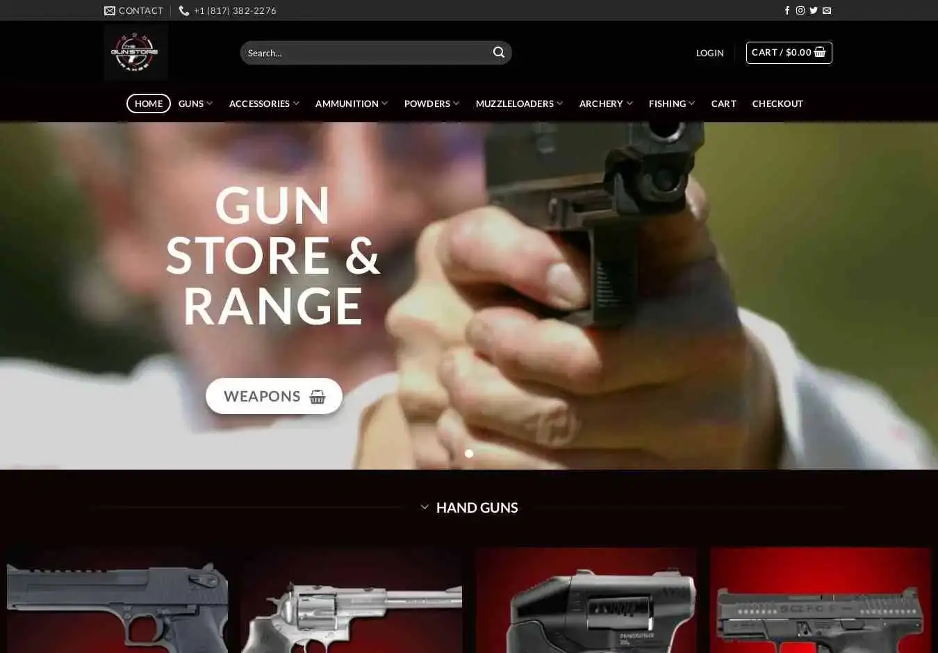 Gunstorerange.com Screenshot