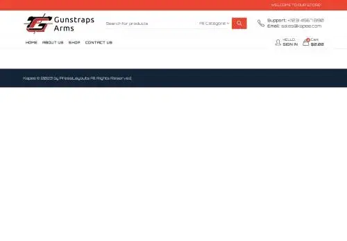 Gunstrapsarms.com Screenshot