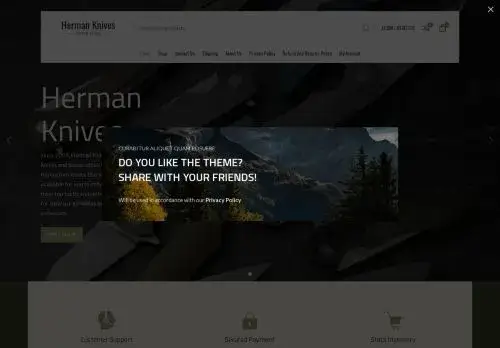 Hermanknives.net Screenshot