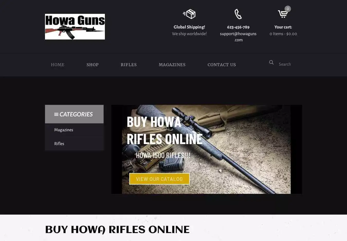 Howaguns.com Screenshot