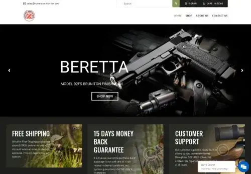 Huntersammunition.com Screenshot