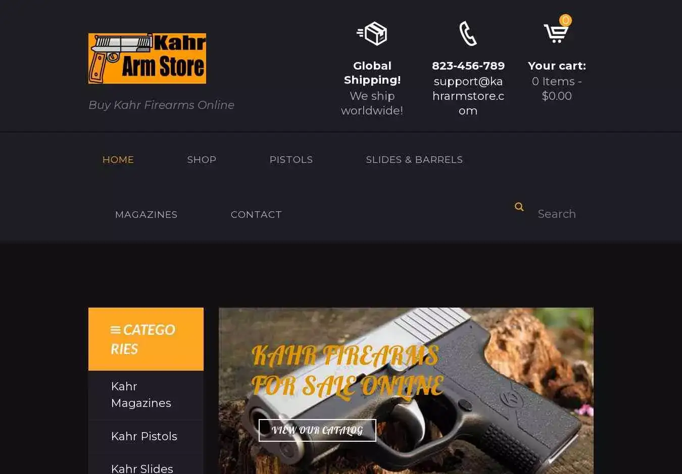 Kahrarmstore.com Screenshot