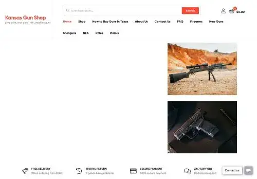 Kansas-gunshop.com Screenshot