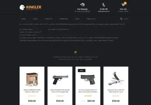 Kinglerweapon.com Screenshot
