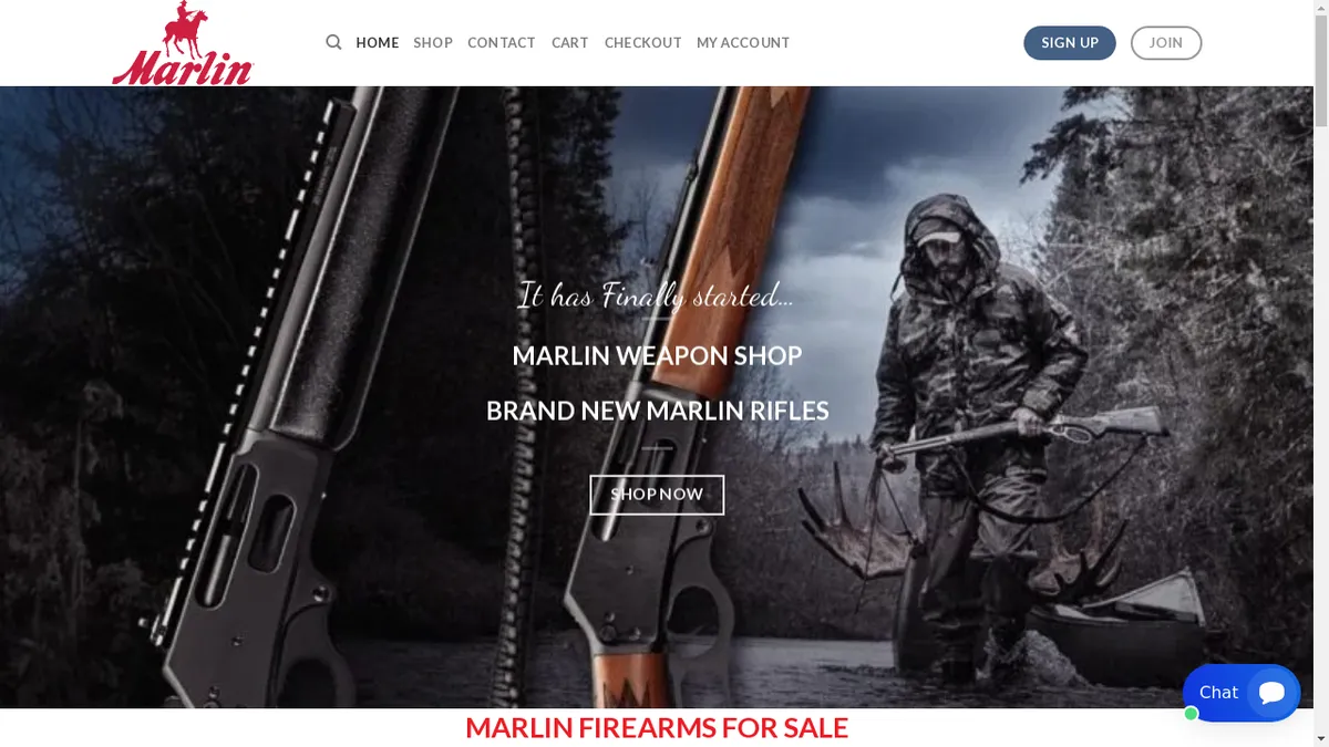 Marlinweaponshop.com Screenshot