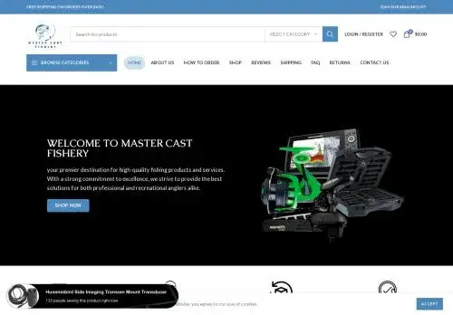 Mastercastfishery.com Screenshot
