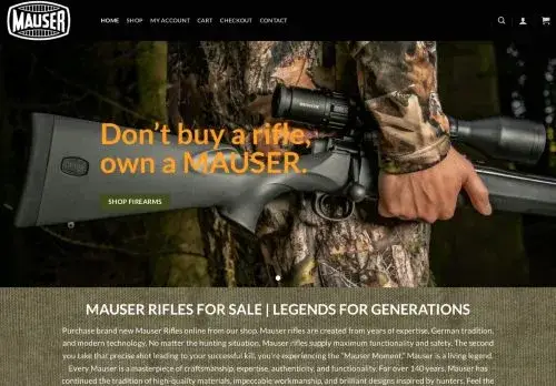 Mauserfirearms.com Screenshot