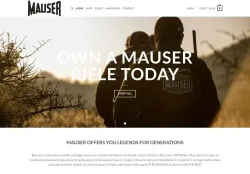 Mauserfirearmshop.com Screenshot