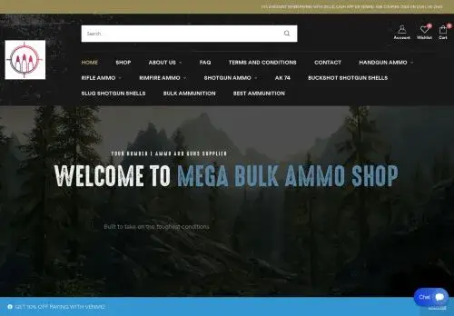 Megabulkammoshop.com Screenshot
