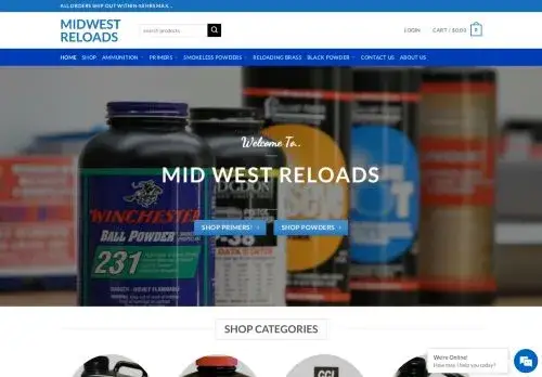 Midwestreloads.com Screenshot