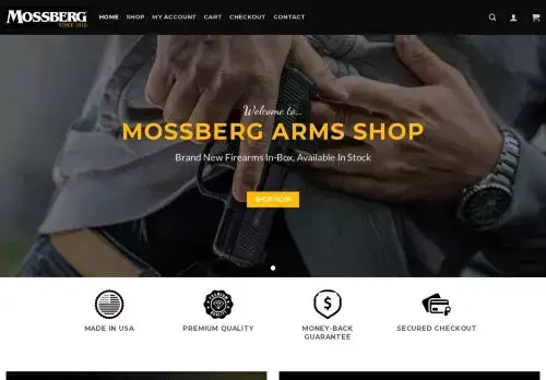 Mossbergarmshop.com Screenshot