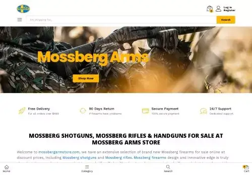 Mossbergarmstore.com Screenshot