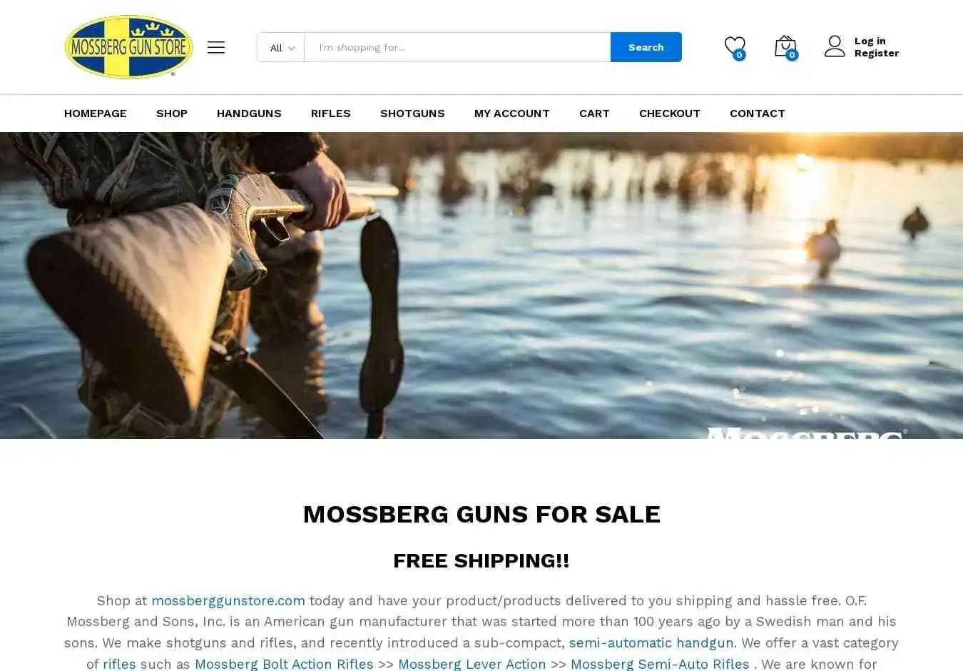 Mossberggunstore.com Screenshot